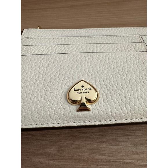 NWT! Kate Spade Kayla Large Slim Cardholder in Meringue - Picture 4 of 12